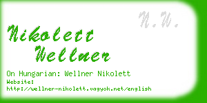 nikolett wellner business card